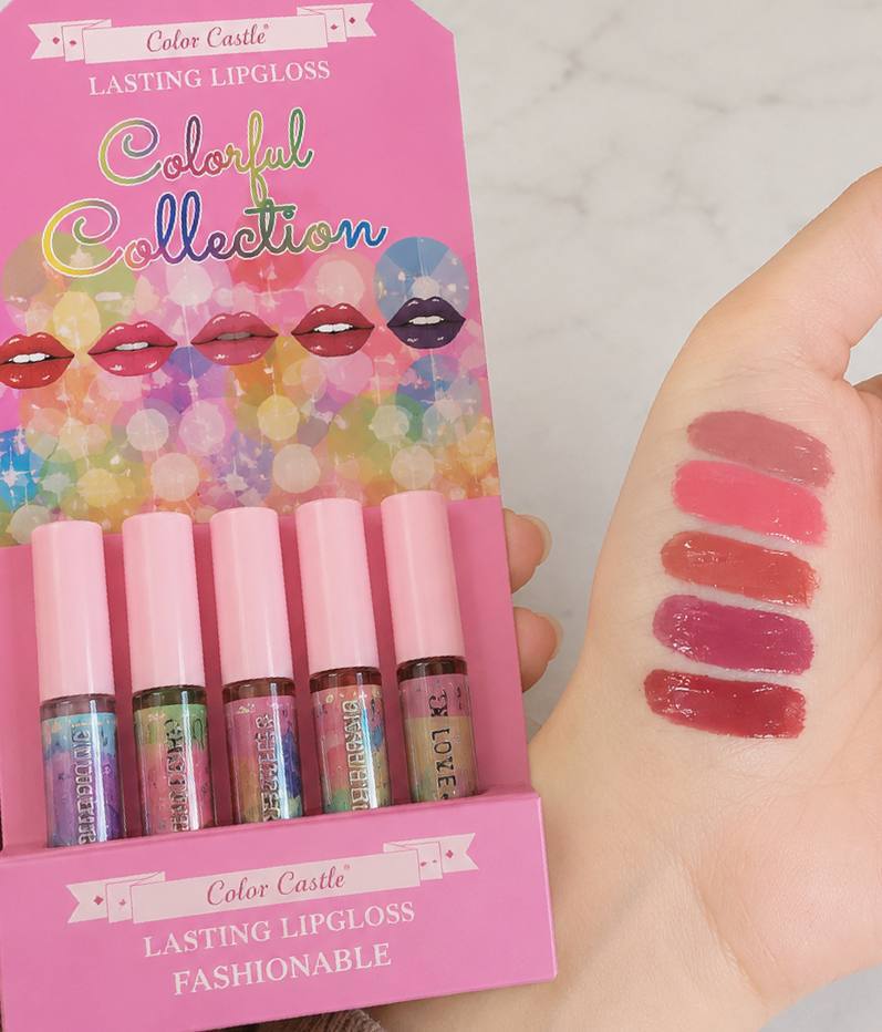 پک 5 عددی رژ لب مایع آدامس حبابی مات کالر کستل مدل Colorful Collection