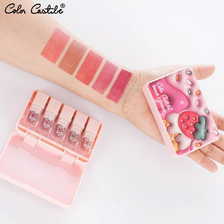باکس۵عددی رژمینی سه بعدی طرح دونات و توت فرنگی کالرکاستل