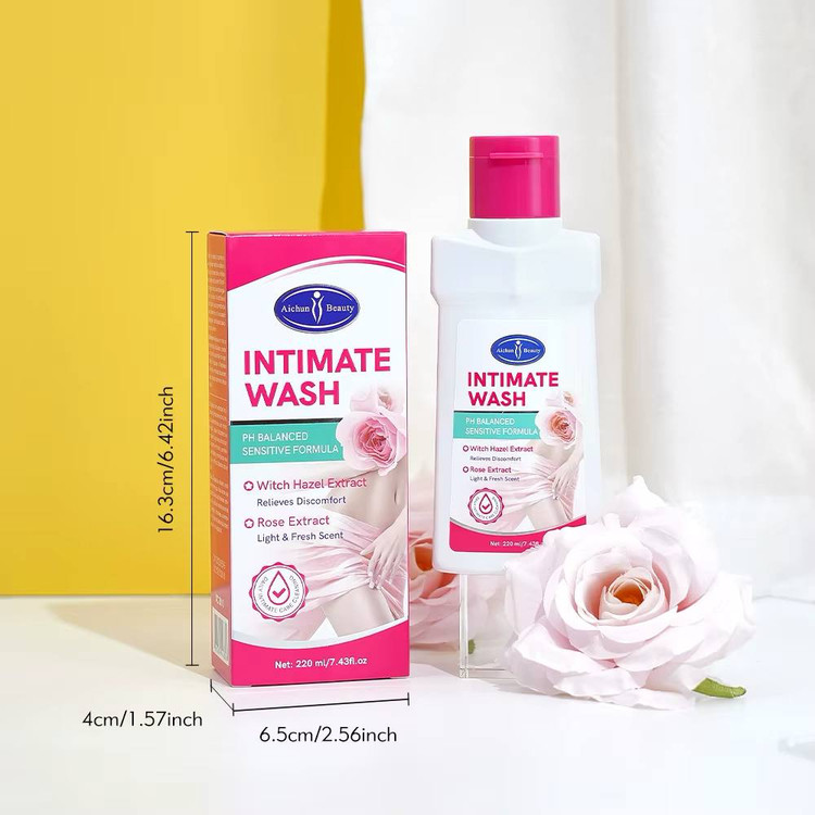 ژل شستشوی بهداشتی بانوان Aichun Beauty حاوی عصاره اسطوخودوس و بابونه