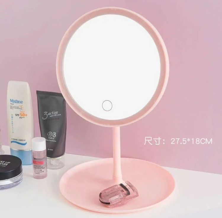 آینه آرایشی LED رومیزی لمسی
