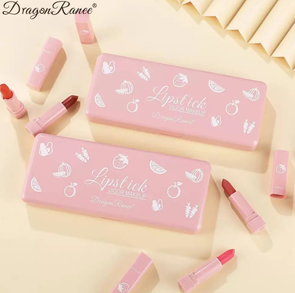 ست رژ لب مات 10 عددی دراگون رانی مدل Lipstick Vigor Makeup